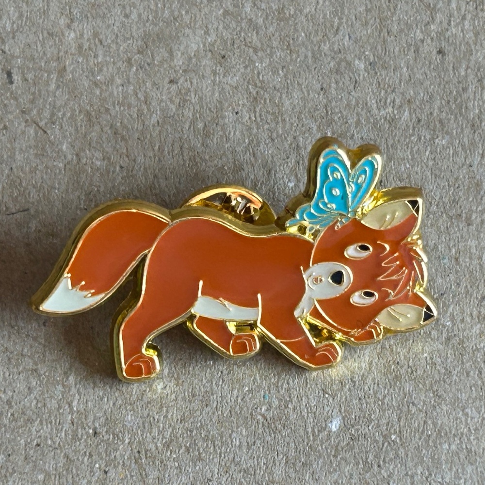 Loungefly Fox and the Hound Todd Animals and Butterflies Disney Pin